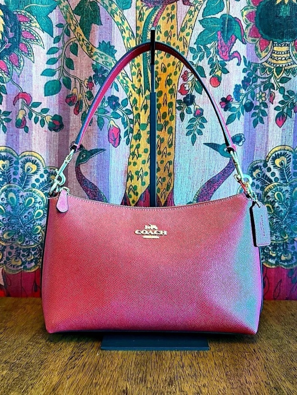 Coach Red Leather Shoulder Bag. Clara Bag  CE584